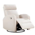Faux Leather Swivel Rocking Recliner - Single Seater