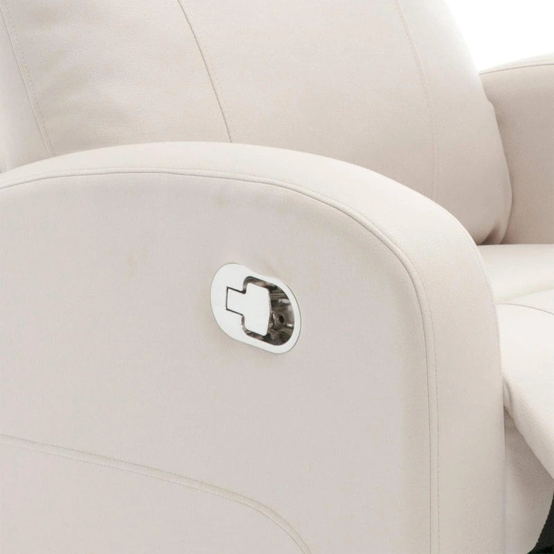 Faux Leather Swivel Rocking Recliner - Single Seater