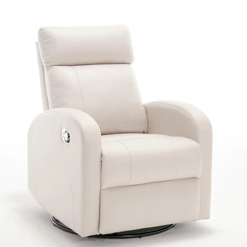 Faux Leather Swivel Rocking Recliner - Single Seater