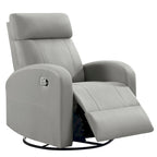 Faux Leather Swivel Rocking Recliner - Single Seater