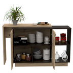 Aspen Kitchen Island, Two Concealed Shelves , Three Divisions