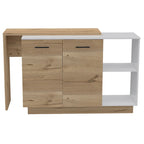 Aspen Kitchen Island, Two Concealed Shelves , Three Divisions
