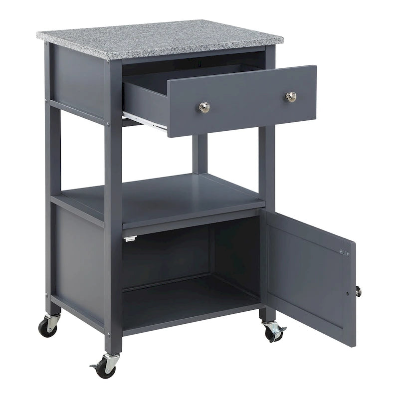 Fairfax Kitchen Cart with Granite Top