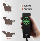 Electric Power Swivel Glider Recliner Chair with Heat and Massage, Fabric, Single Seat