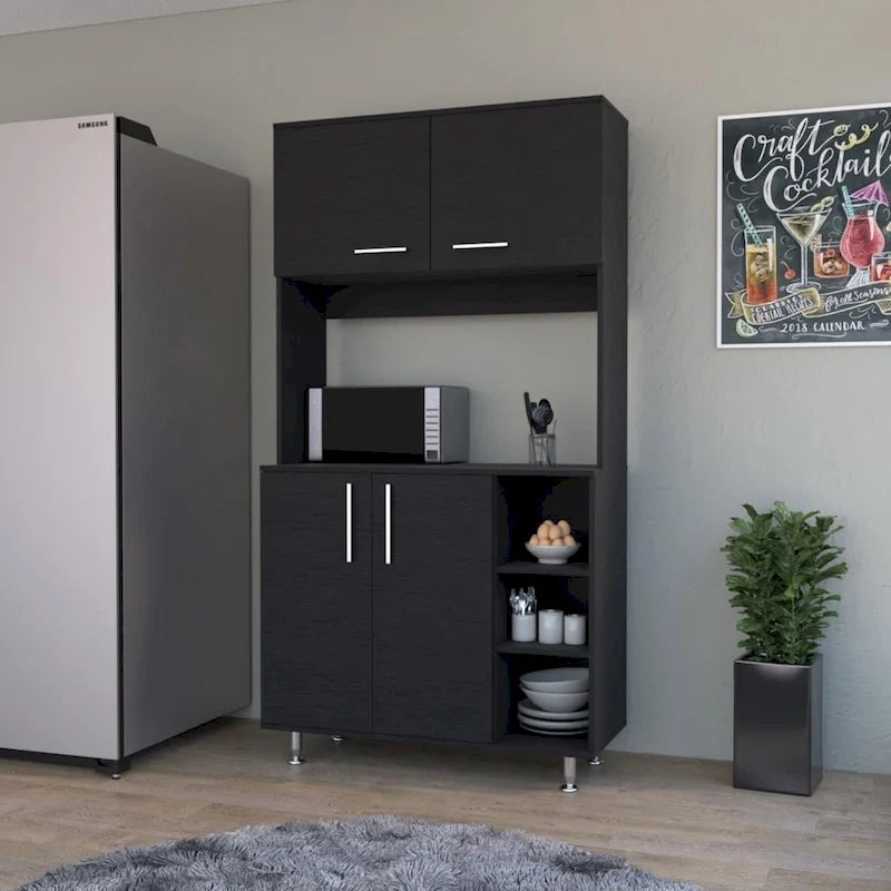 Colorado Pantry Cabinet with Three Open Shelves - N/A