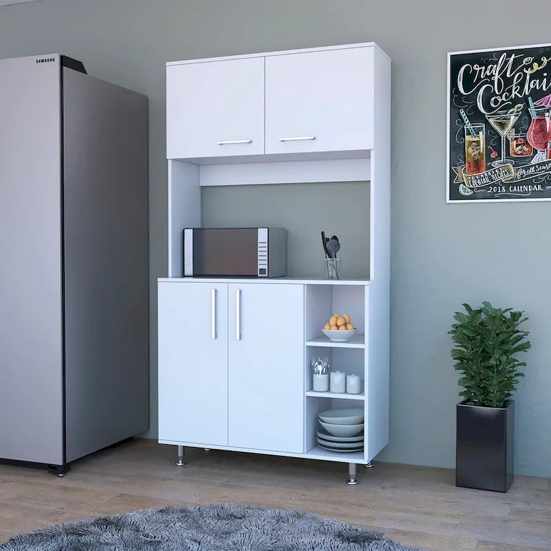 Colorado Pantry Cabinet with Three Open Shelves - N/A