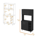 Colorado Pantry Cabinet with Three Open Shelves - N/A