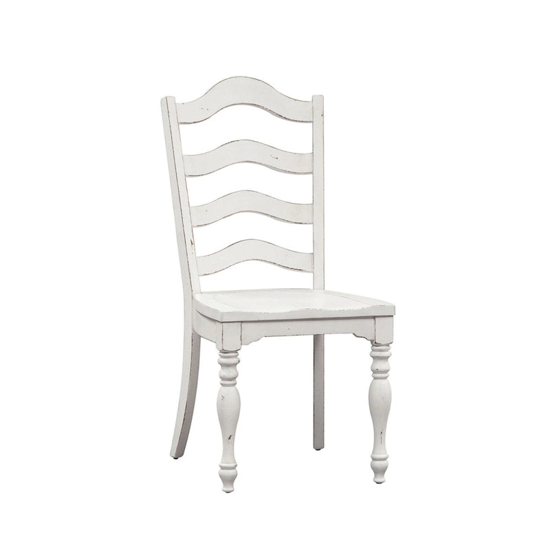 Magnolia Manor Antique White Ladder Back Side Chair (Set of 2)