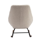 Tufted Upholstered Padded Seat Rocking Chair-Boucle