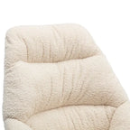 Tufted Upholstered Padded Seat Rocking Chair-Boucle