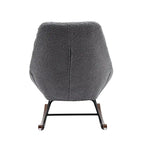 Tufted Upholstered Padded Seat Rocking Chair-Boucle