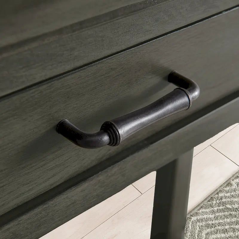 Smoke Gray Console Hall Stand with Drawer