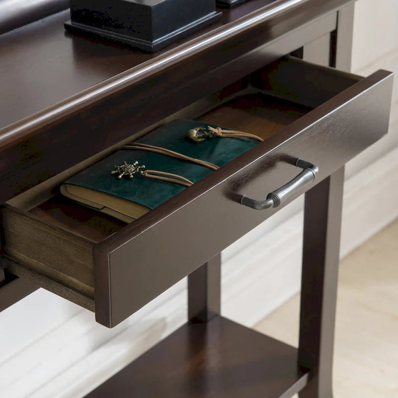 Smoke Gray Console Hall Stand with Drawer