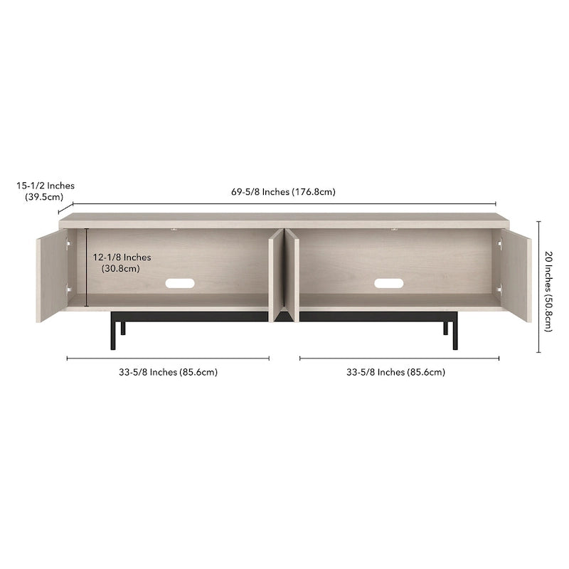 Abington Rectangular TV Stand for TV's up to 75 - 69.5 Wide