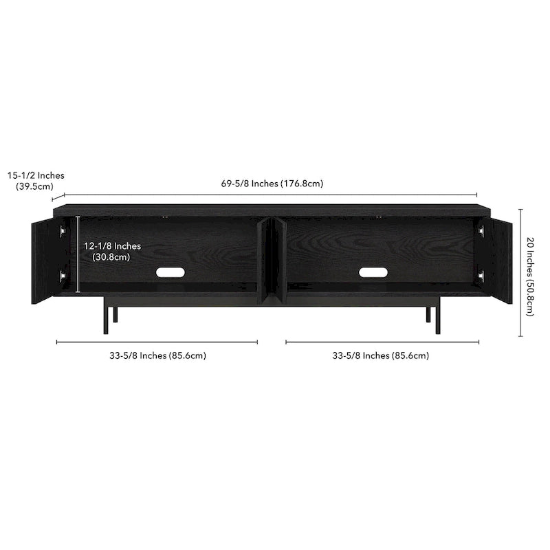 Abington Rectangular TV Stand for TV's up to 75 - 69.5 Wide