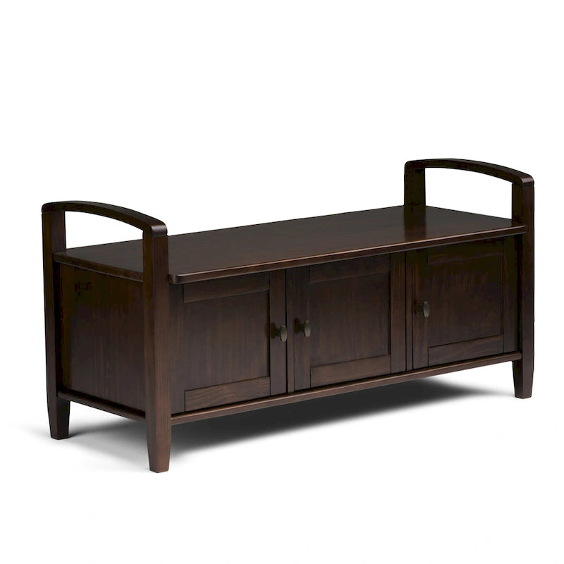 WYNDENHALL Norfolk Solid Wood 44-inch Wide Entryway Storage Bench - 44 Inches wide