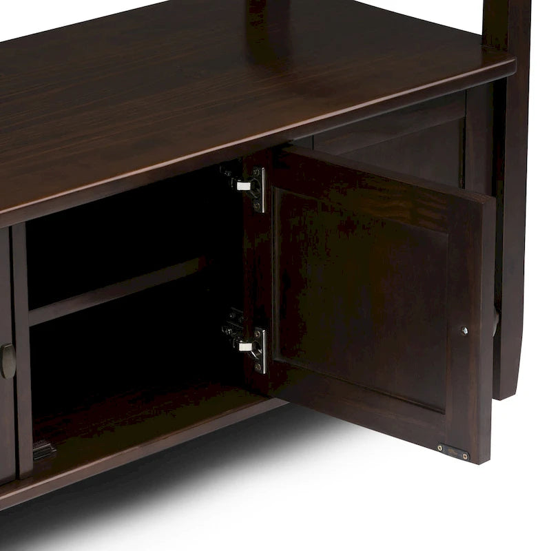 WYNDENHALL Norfolk Solid Wood 44-inch Wide Entryway Storage Bench - 44 Inches wide