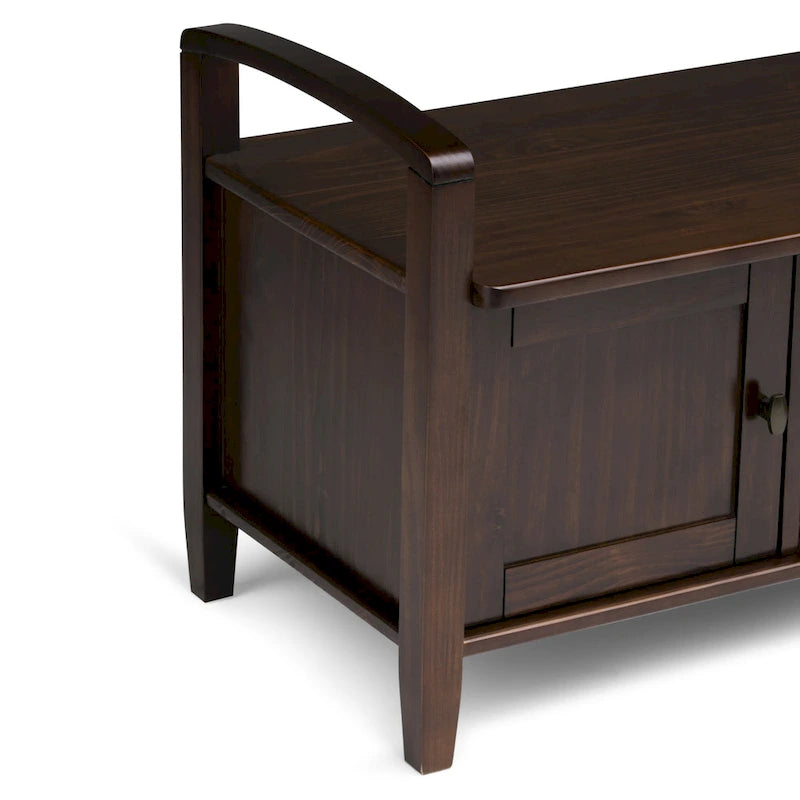 WYNDENHALL Norfolk Solid Wood 44-inch Wide Entryway Storage Bench - 44 Inches wide