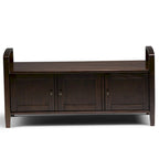 WYNDENHALL Norfolk Solid Wood 44-inch Wide Entryway Storage Bench - 44 Inches wide