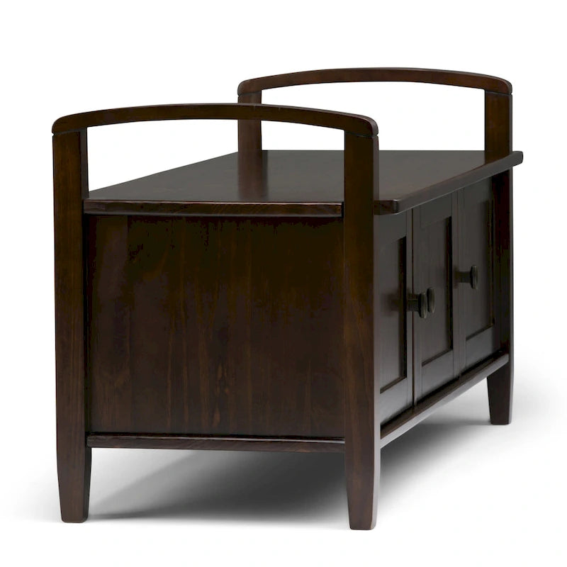 WYNDENHALL Norfolk Solid Wood 44-inch Wide Entryway Storage Bench - 44 Inches wide