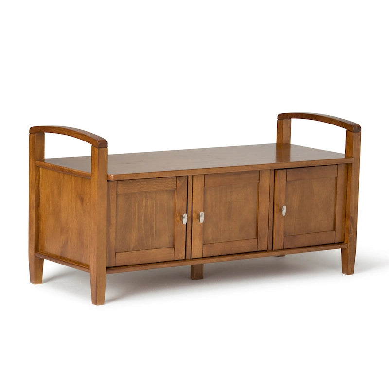 WYNDENHALL Norfolk Solid Wood 44-inch Wide Entryway Storage Bench - 44 Inches wide