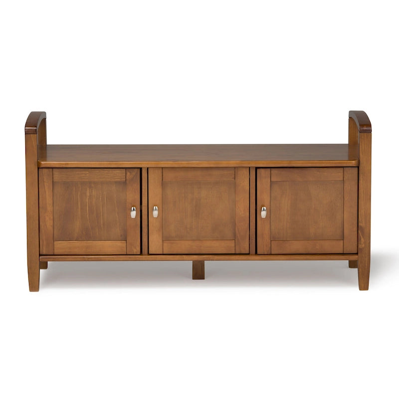WYNDENHALL Norfolk Solid Wood 44-inch Wide Entryway Storage Bench - 44 Inches wide