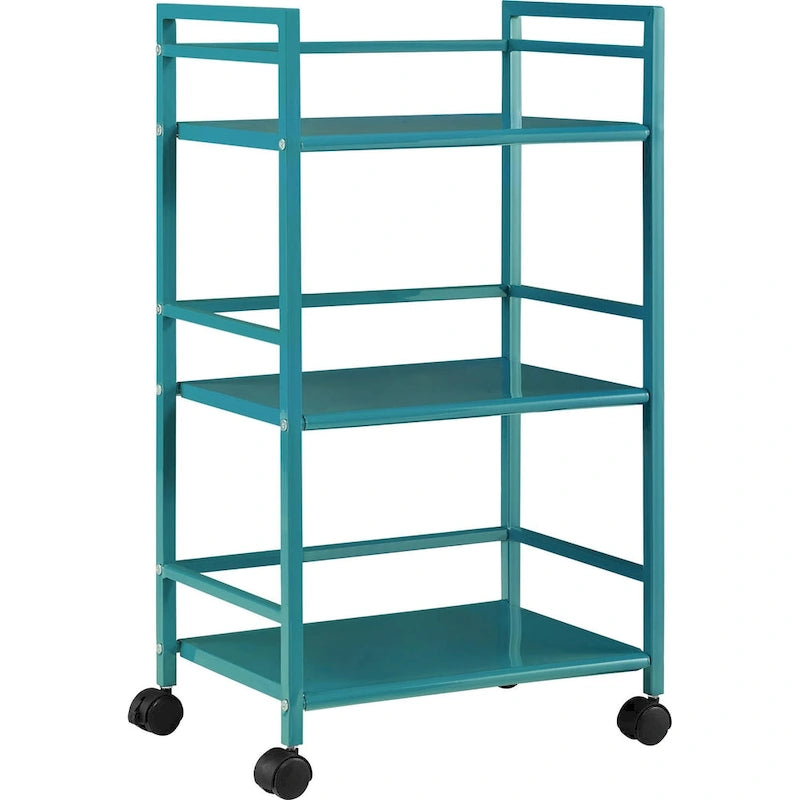 Emerald 3 Shelf Metal Rolling Utility Cart