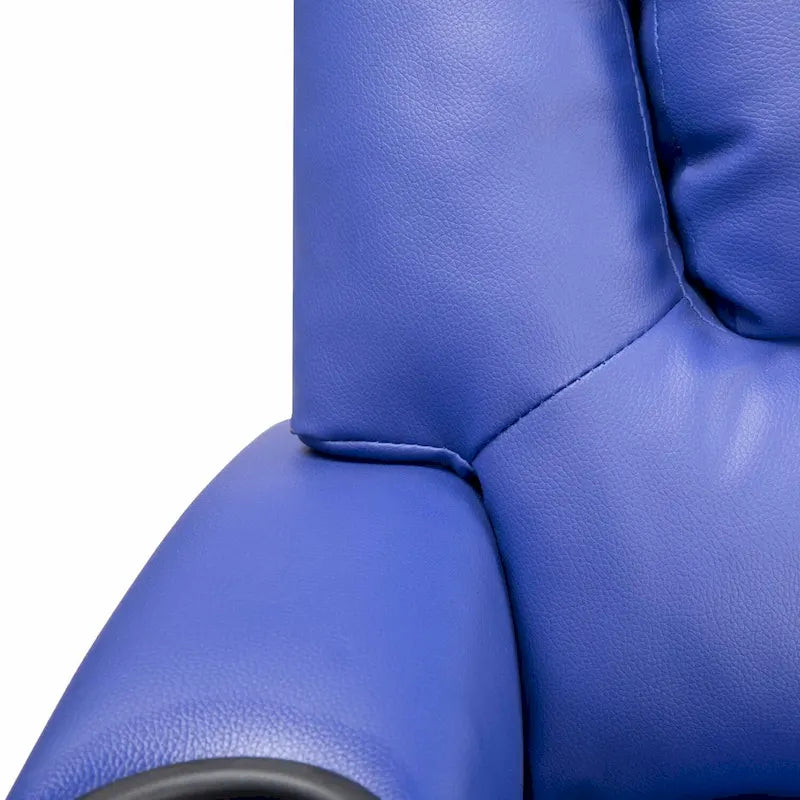 PVC Kids Recliner Chair with Push-Back Reclining Function, Cup Holder, and Comfortable Footres
