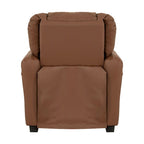 PVC Kids Recliner Chair with Push-Back Reclining Function, Cup Holder, and Comfortable Footres