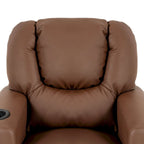 PVC Kids Recliner Chair with Push-Back Reclining Function, Cup Holder, and Comfortable Footres