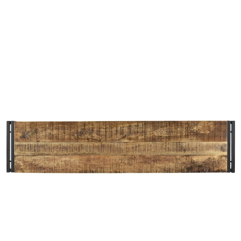 Timbergirl Handmade Reclaimed Wood and Metal Bench (India)