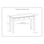 WYNDENHALL Essex SOLID WOOD 38 inch Wide Contemporary Console Sofa Table - 38 Inches wide