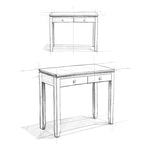WYNDENHALL Essex SOLID WOOD 38 inch Wide Contemporary Console Sofa Table - 38 Inches wide