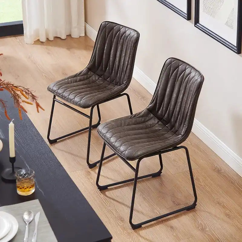 Art Leon Faux Leather Dining Chair (Set of 2)
