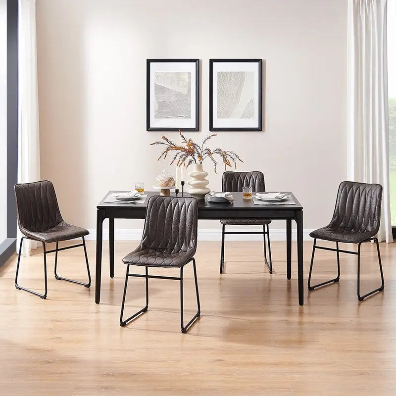 Art Leon Faux Leather Dining Chair (Set of 2)