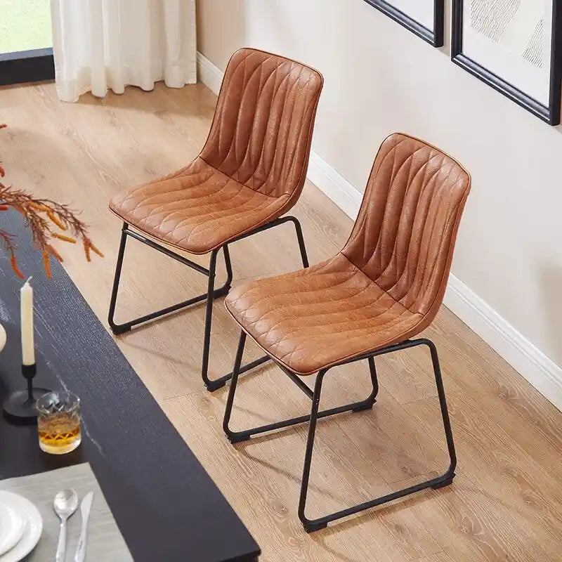 Art Leon Faux Leather Dining Chair (Set of 2)
