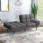 Modern Memory Foam Futon with Adjustable Armrests