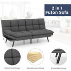 Modern Memory Foam Futon with Adjustable Armrests