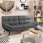 Modern Memory Foam Futon with Adjustable Armrests