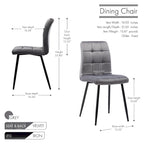 Porthos Home Pacie Velvet Dining Room Chairs (Set of 2)