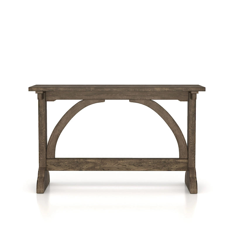 Rustic Oak 47-inch Console Table with Trestle Base