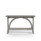 Rustic Oak 47-inch Console Table with Trestle Base