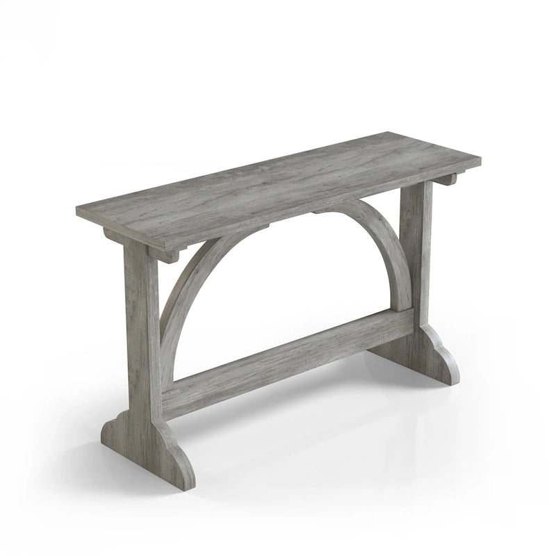 Rustic Oak 47-inch Console Table with Trestle Base