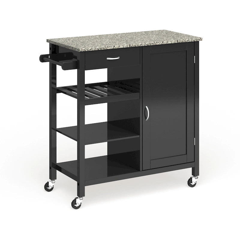 Ringsby Wooden 3-shelf Kitchen Cart