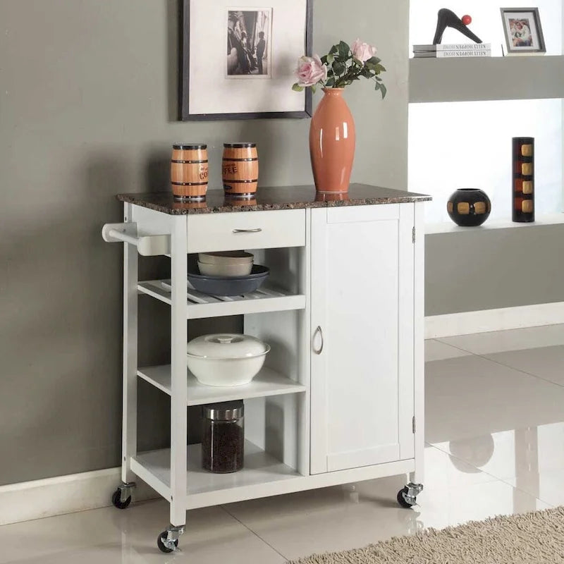 Ringsby Wooden 3-shelf Kitchen Cart