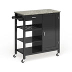 Ringsby Wooden 3-shelf Kitchen Cart