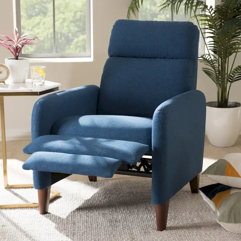 Mid-century Fabric Recliner by Baxton Studio