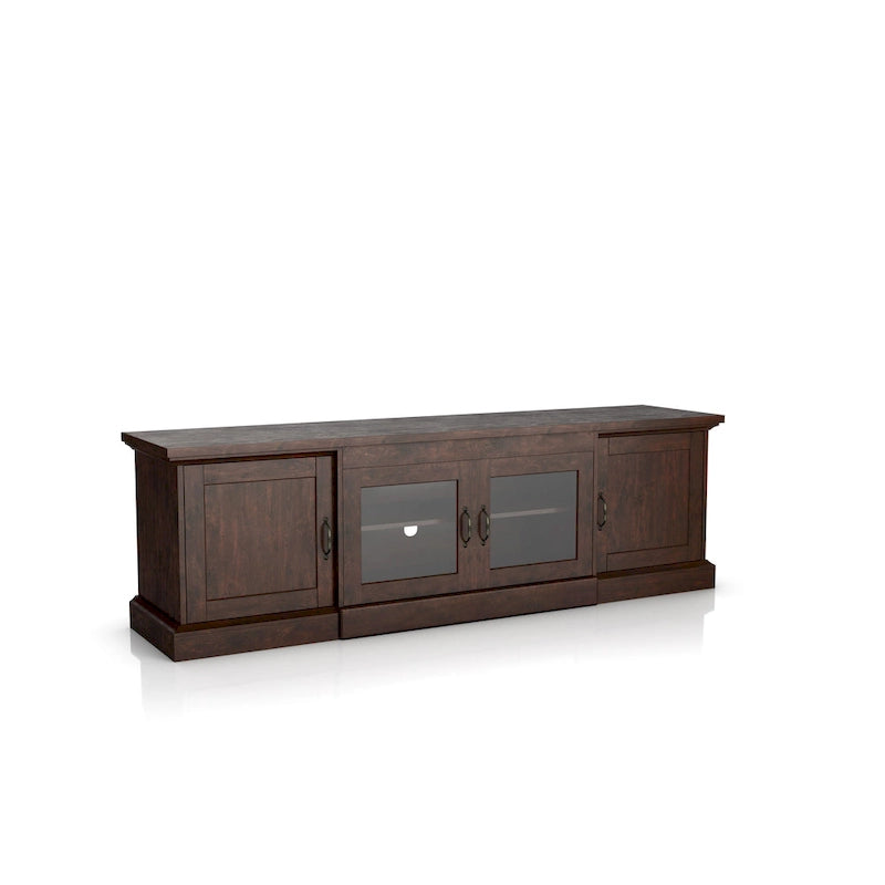Rustic 68-inch Multifunctional Storage TV Console - Espresso/Walnut - Fits up to 66" TVs