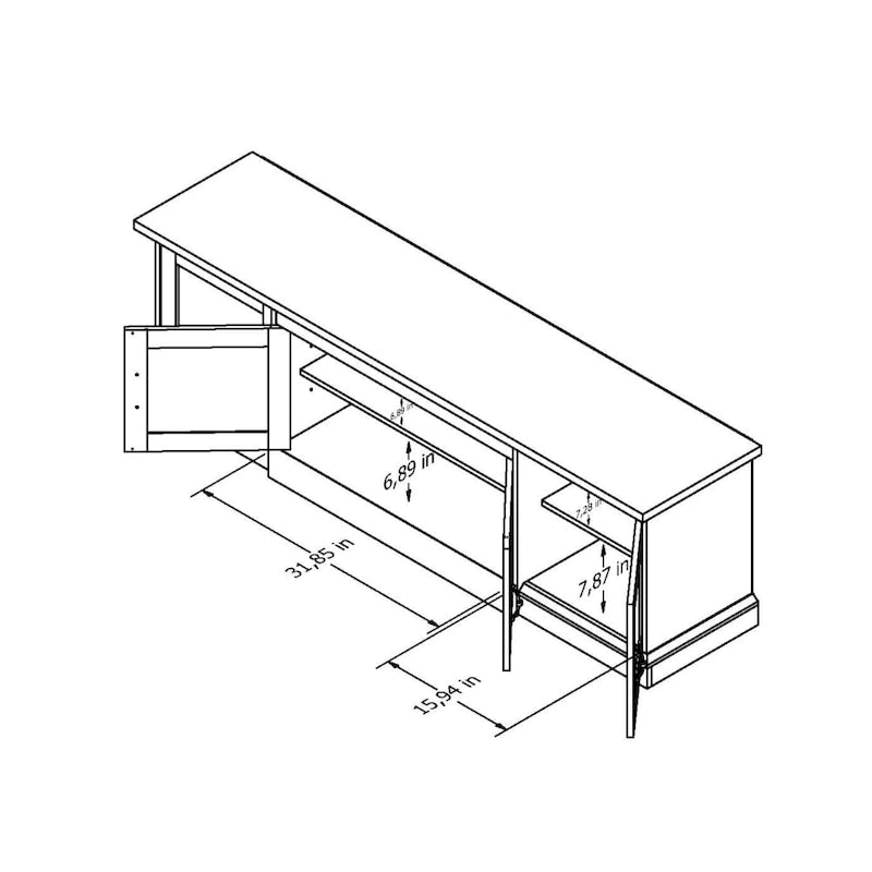 Rustic 68-inch Multifunctional Storage TV Console - Espresso/Walnut - Fits up to 66" TVs