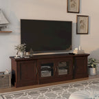 Rustic 68-inch Multifunctional Storage TV Console - Espresso/Walnut - Fits up to 66" TVs